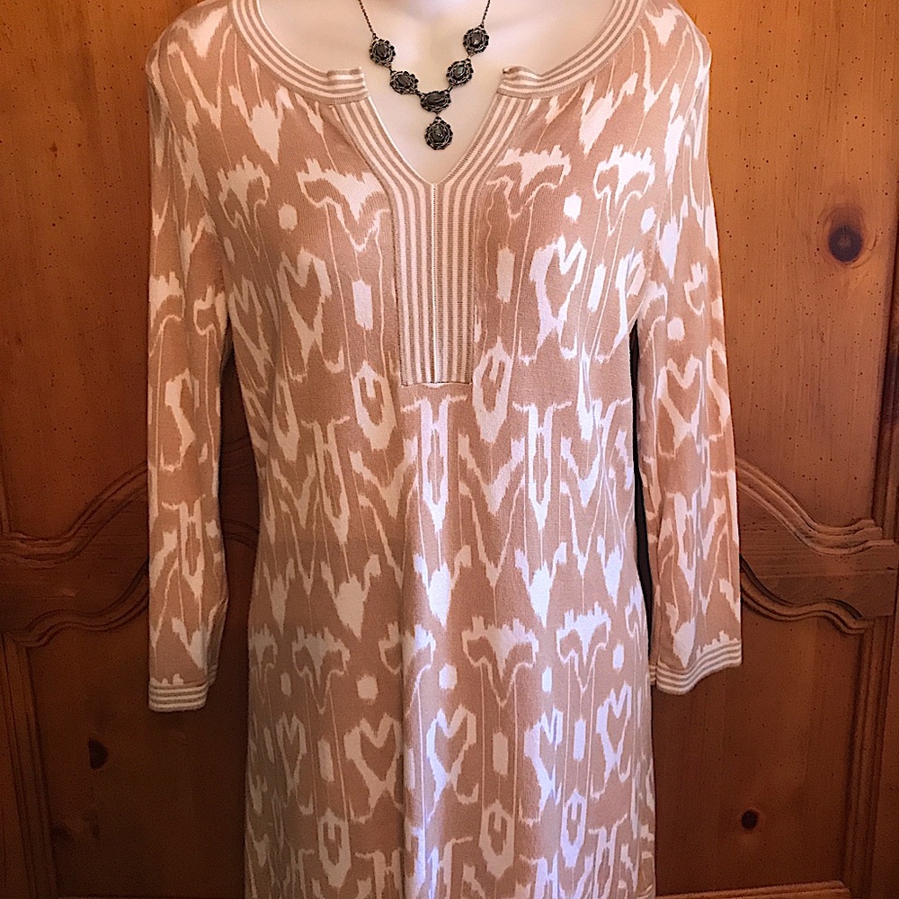 CHICO’S IKAT SUPER SOFT TUNIC SWEATER SZ 0